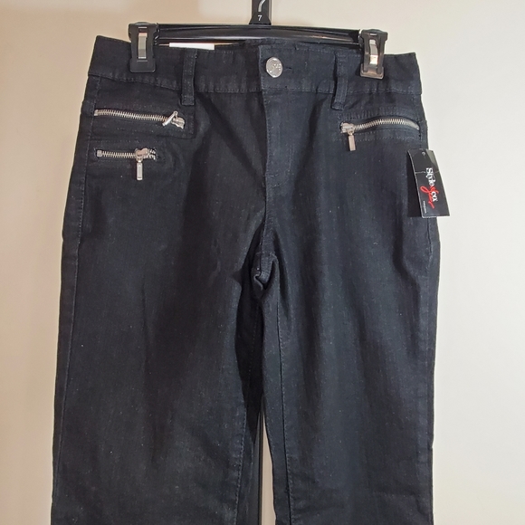 Style & Co Jeans Black Slim Leg Jeans Size 4 - Picture 2 of 7